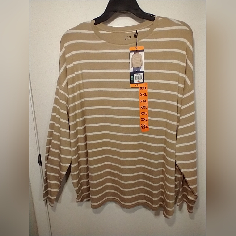 New Gap Drop Shoulder Striped Top Women's Plus Size XXL, New With Tags
